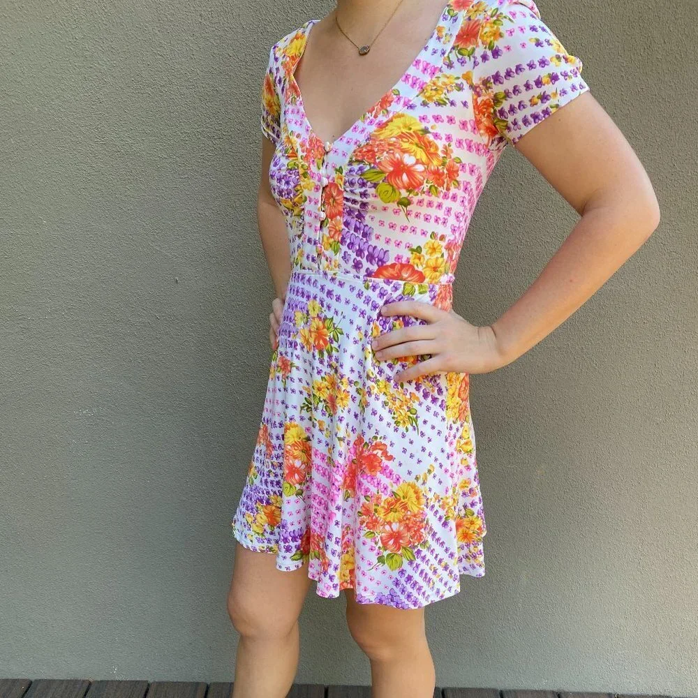 FREE PEOPLE Vintage Swing Dress Sundress - size XS